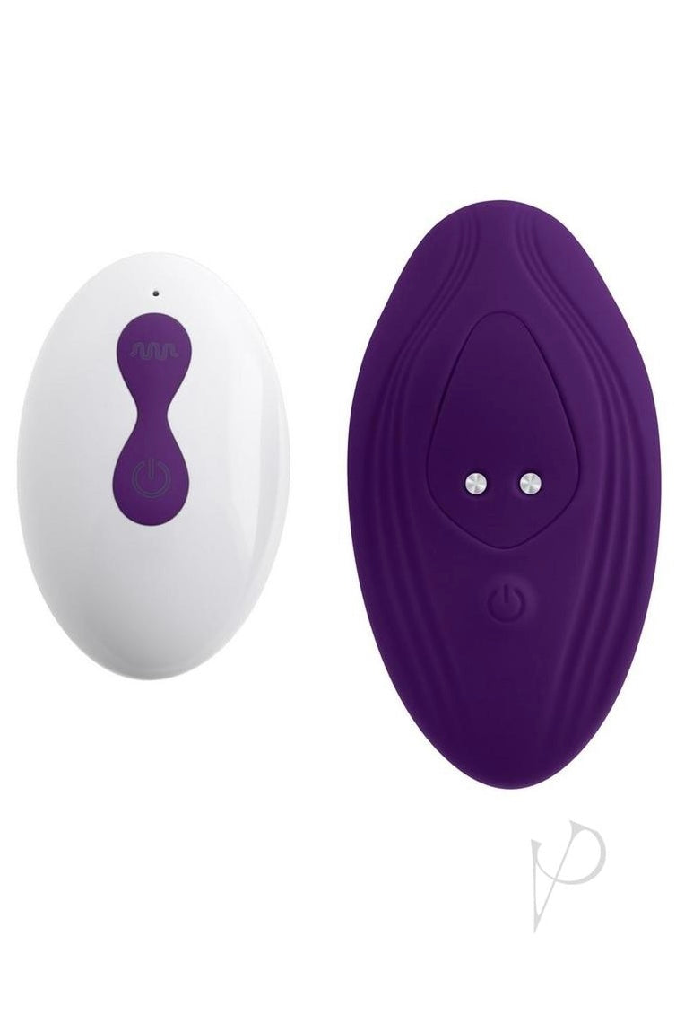 Playboy Our Little Secret Rechargeable Silicone Panty Vibe with Remote Control - Purple - Curvynlingerie Plus Size