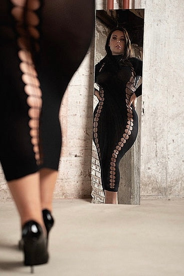Dress with Turtleneck - Curvynlingerie Plus Size
