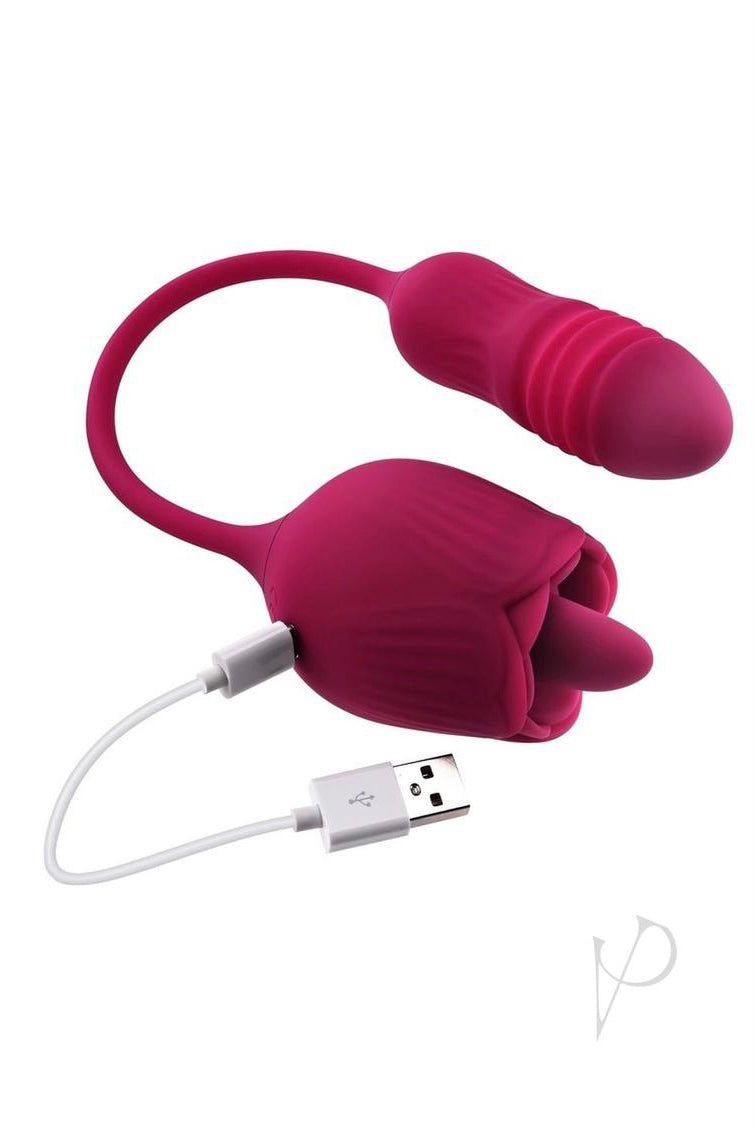 Wild Rose Rechargeable Silicone Clitoral Stimulator - Curvynlingerie Plus Size