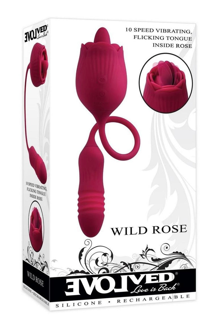 Wild Rose Rechargeable Silicone Clitoral Stimulator - Curvynlingerie Plus Size