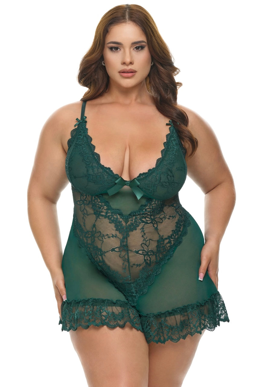 Plus size Valentine rain forest