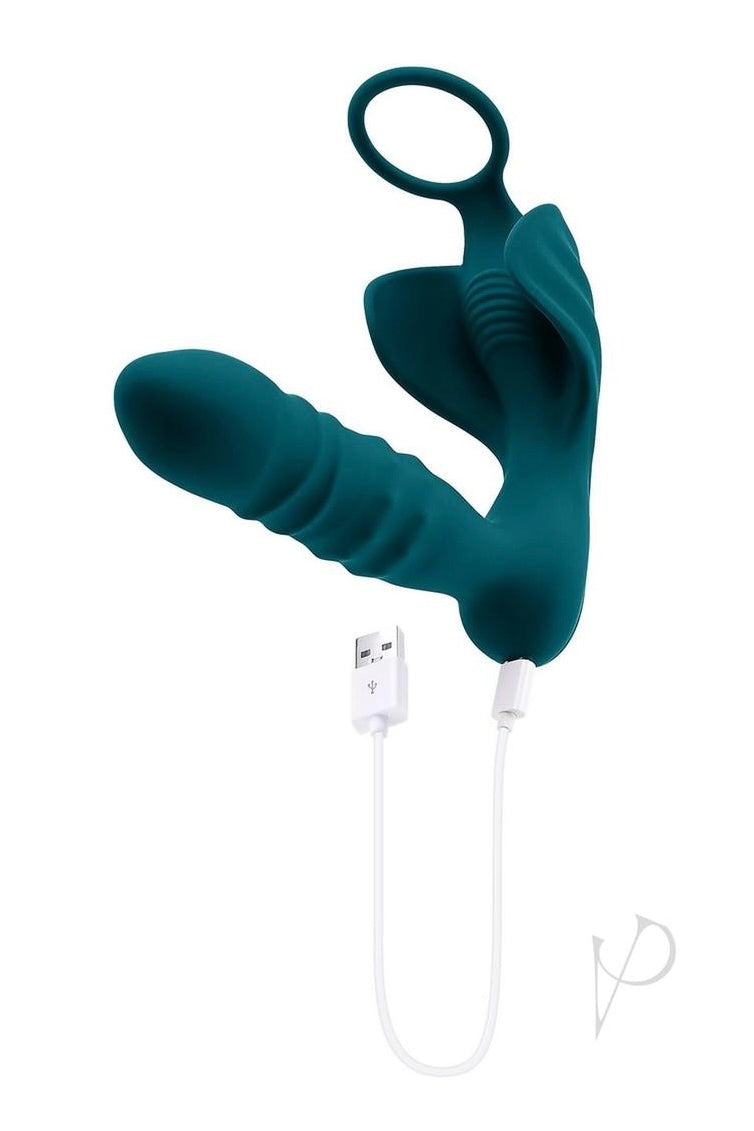 Playboy Bring It On Rechargeable Silicone Anal Plug with Cock Ring