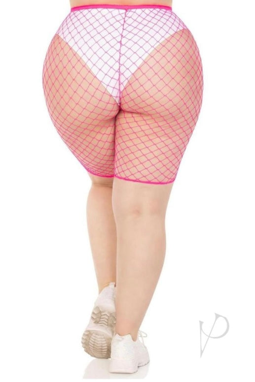 Plus Size Industrial Net Biker Shorts