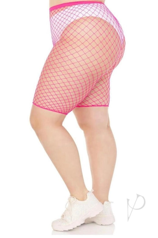 Plus Size Industrial Net Biker Shorts