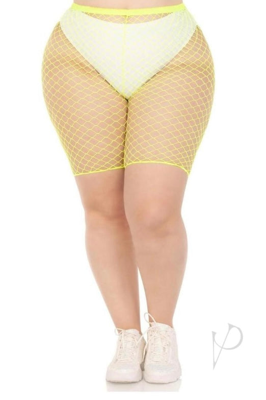 Plus Size Industrial Net Biker Shorts