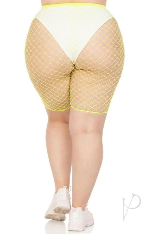 Plus Size Industrial Net Biker Shorts
