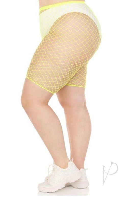 Plus Size Industrial Net Biker Shorts