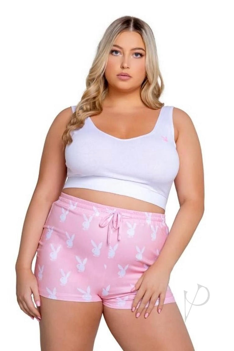 Plus size Playboy Slumber Bunny Set pink