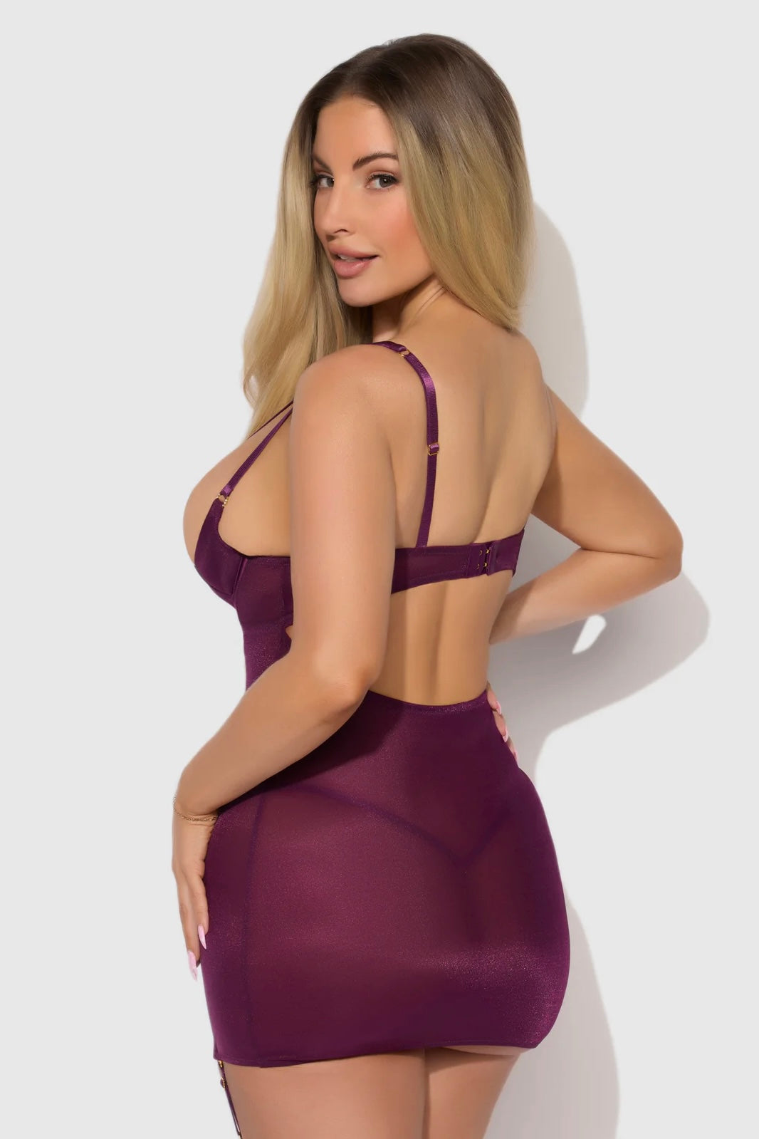 Plus size Yasmine chemise purple