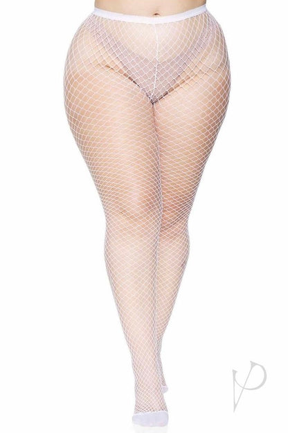 Spandex Industrial Net Tights white