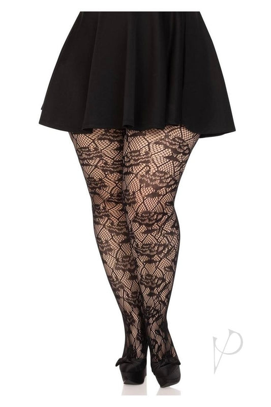 Seamless Chantilly Floral Lace Tights