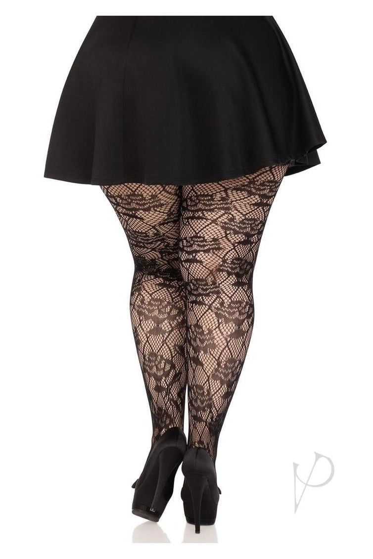 Seamless Chantilly Floral Lace Tights