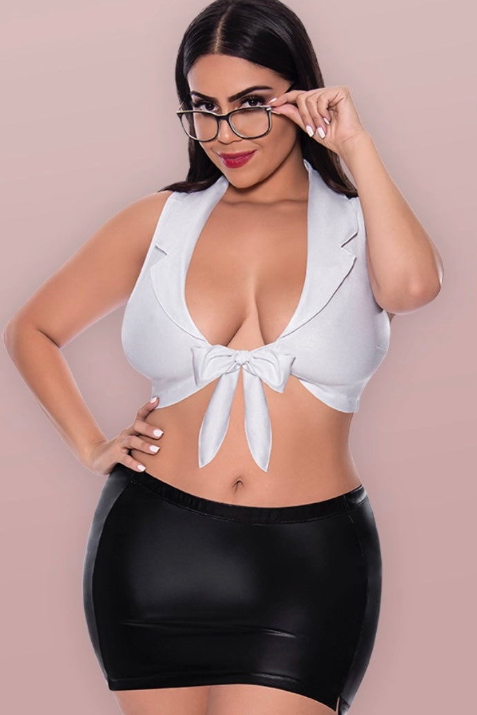 Plus size Sexy CEO costumeFront