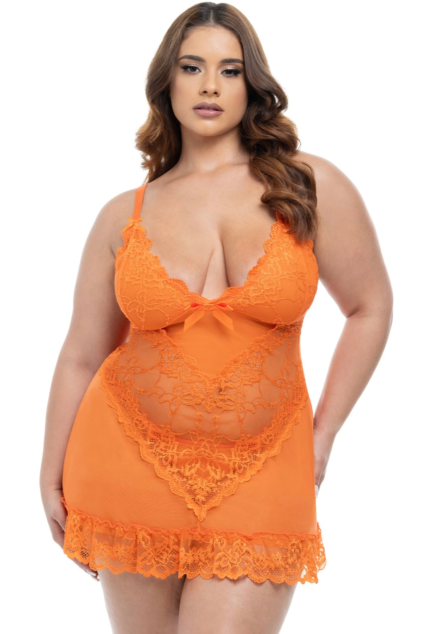 Plus size Valentine Babydoll dragon fire