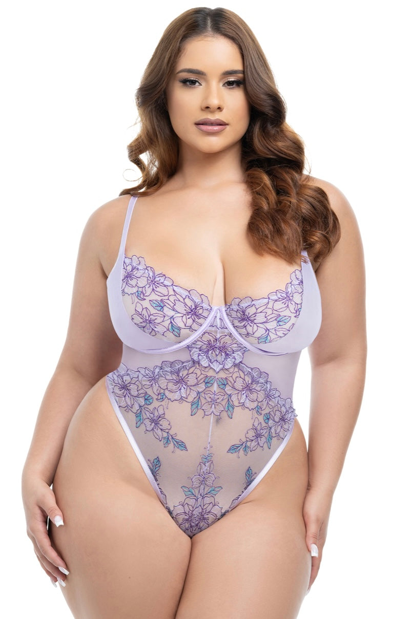 Plus size teddy Lavender