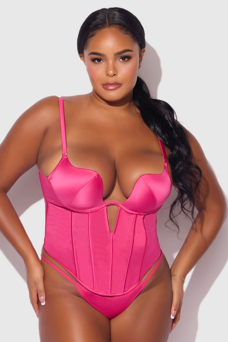 Plus size Brigeta push up bustier
