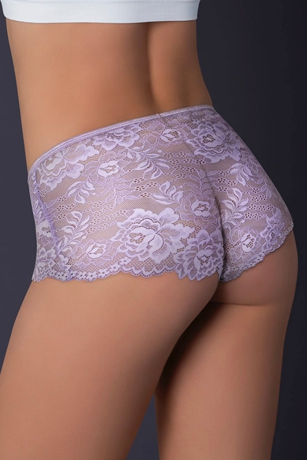 Plus size Panties Mesh & Lace Boy Short 2 Pack