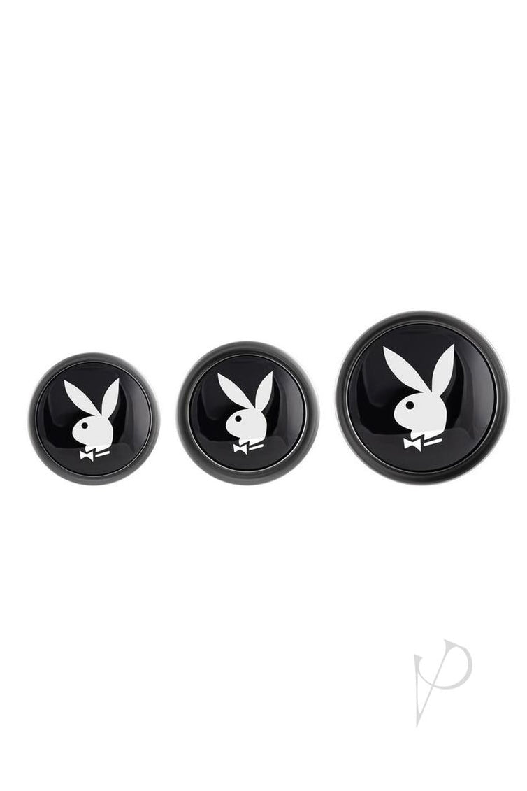 Playboy Pleasure 3 Ways Metal Anal Training Kit (3 Piece) - Black - Curvynlingerie Plus Size