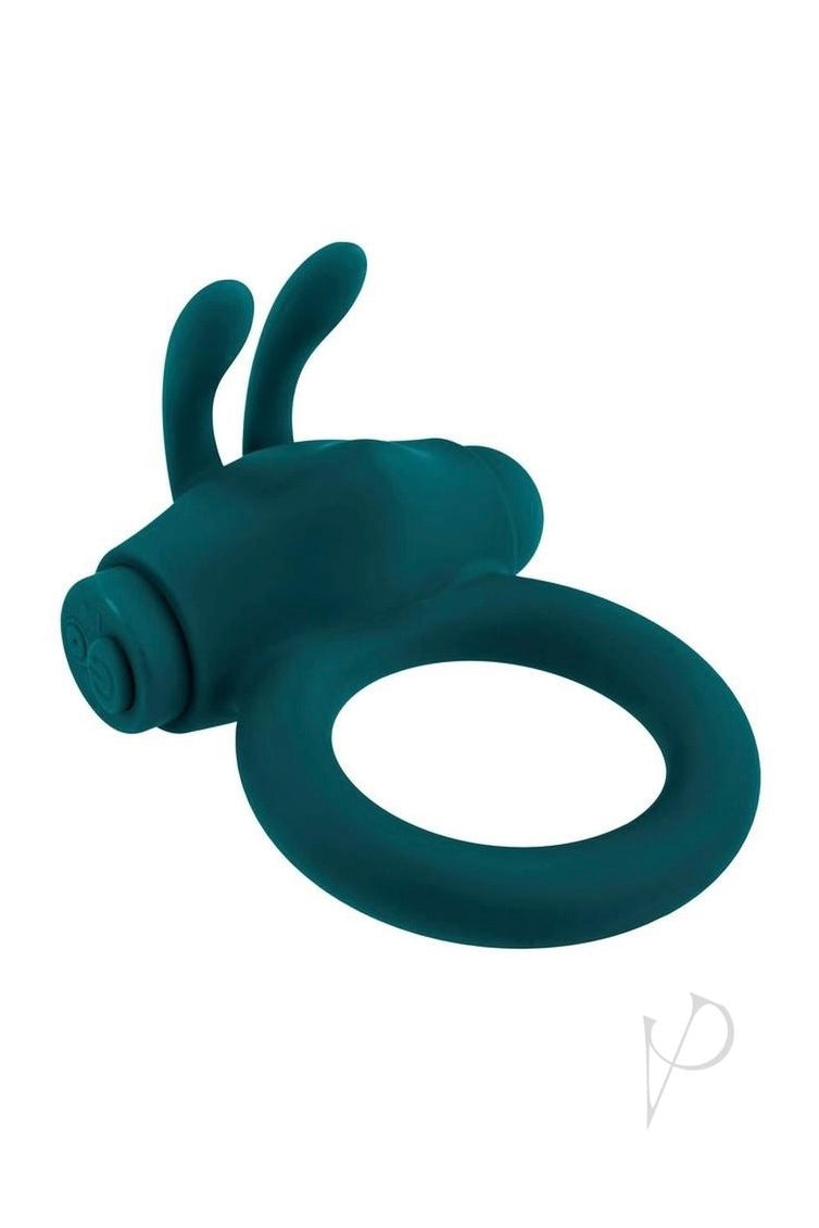Playboy Bunny Buzzer Rechargeable Silicone Cock Ring - Teal - Curvynlingerie Plus Size 