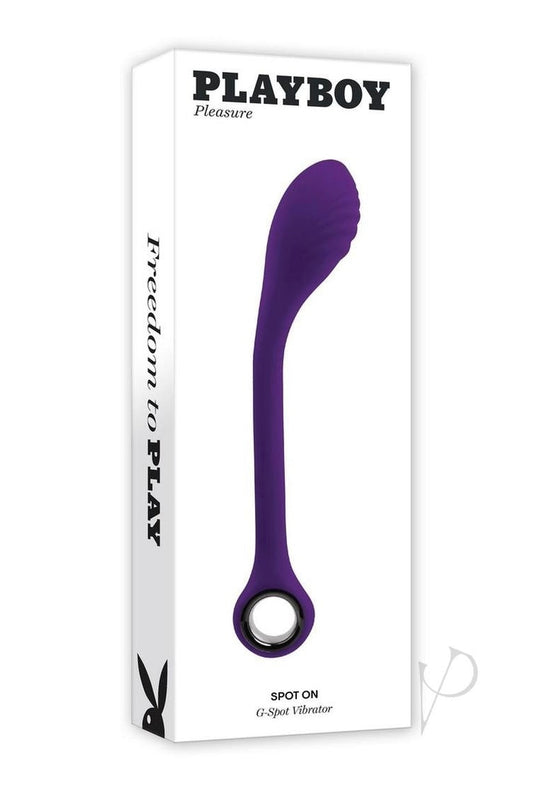 Playboy Spot On Rechareable Silicone G-Spot Vibrator - Purple - Curvynlingerie Plus Size 