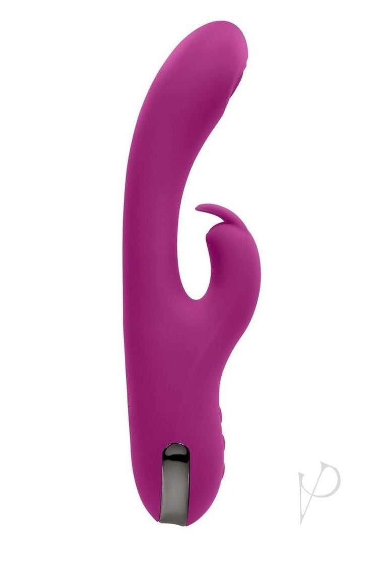 Playboy Thumper Rechargeable Silicone Rabbit Vibrator - Purple - Curvynlingerie Plus Size 