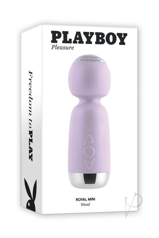 Playboy Royal Mini Rechargeable Silicone Massage Wand - Pink - Curvynlingerie Plus Size 