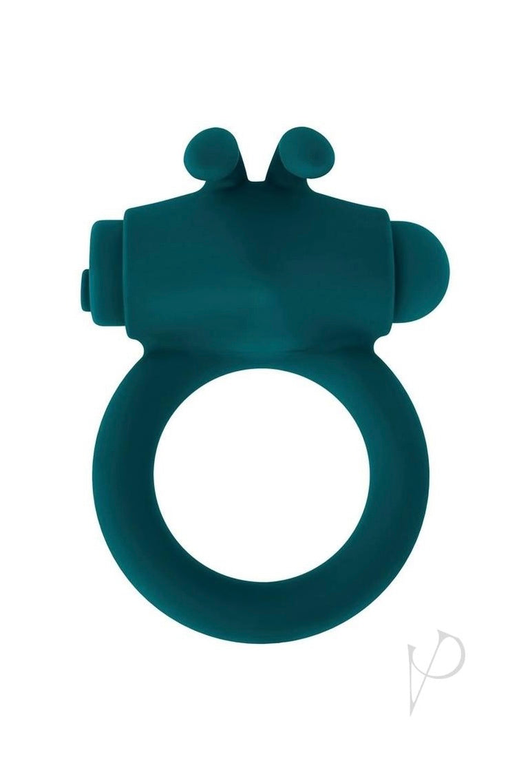 Playboy Bunny Buzzer Rechargeable Silicone Cock Ring - Teal - Curvynlingerie Plus Size 