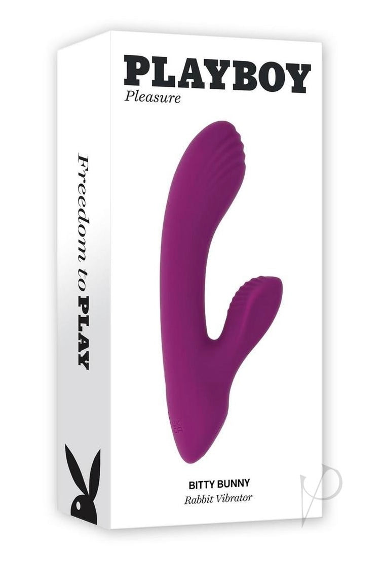 Playboy Bitty Bunny Rechargeable Silicone Rabbit Vibrator - Pink