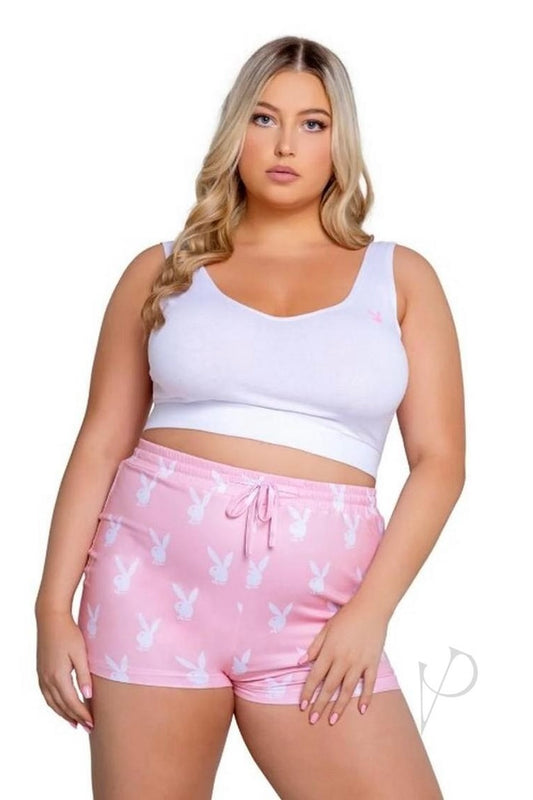 Plus size Playboy Slumber Bunny Set pink