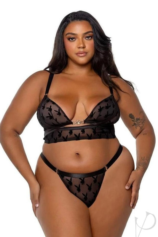 Plus size Playboy Bunny Charm Bralette Set