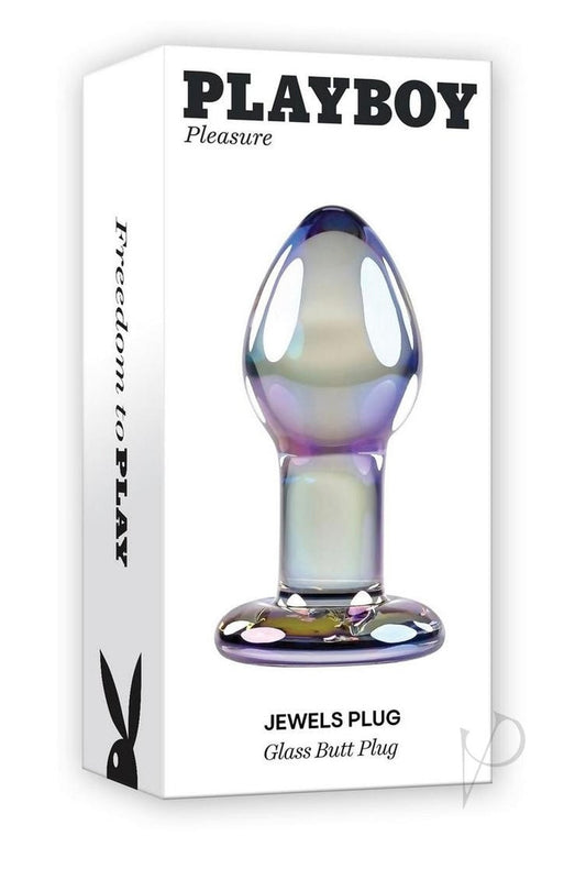 Playboy Jewels Glass Plug - Purple