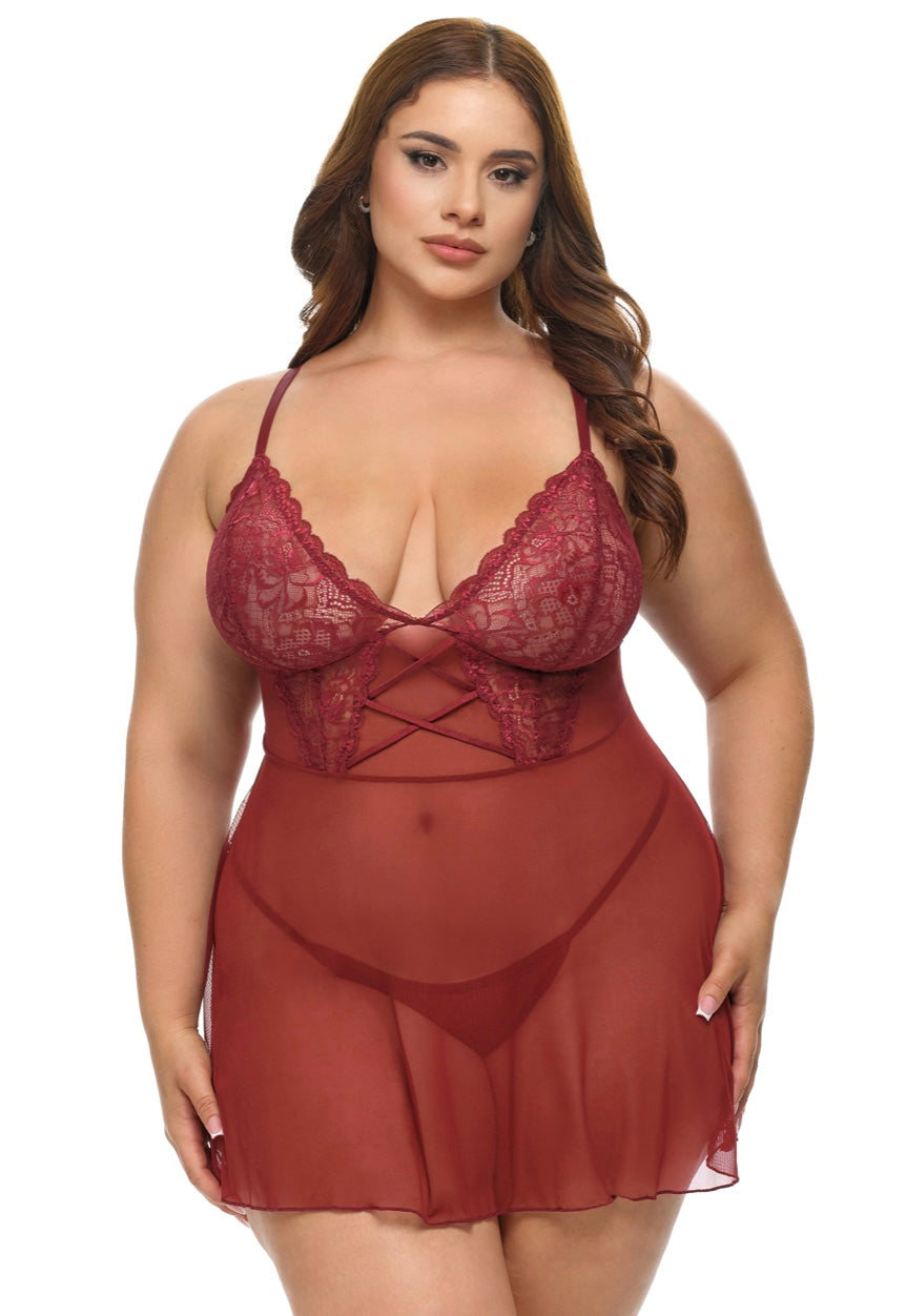 Plus size Avery babydoll