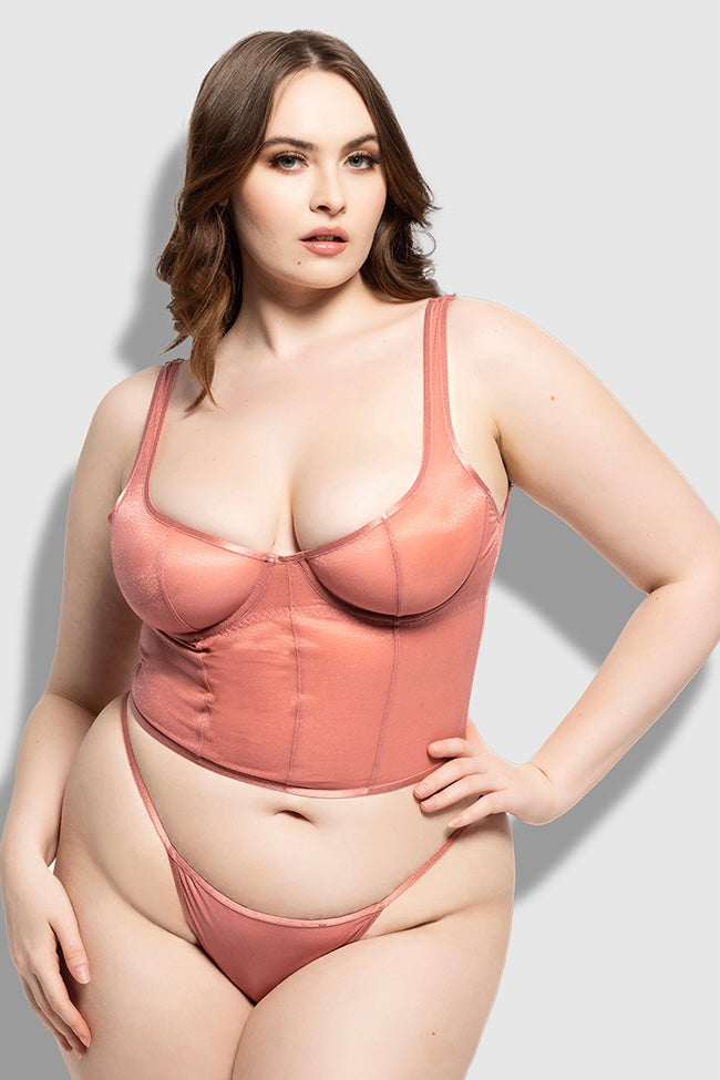 Plus size Yvonne mesh bustier