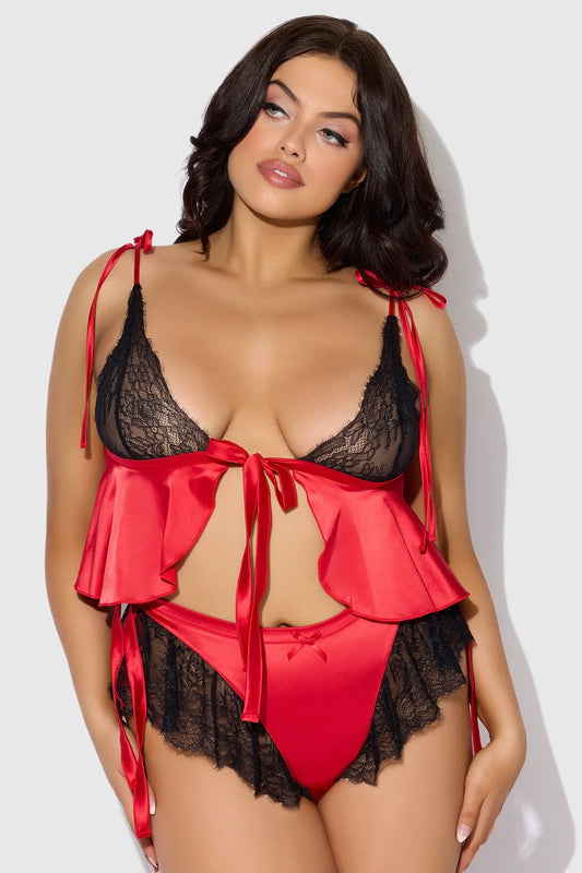 Plus size Jocelyn Drop-Off Cami & Shortie Sleep Set