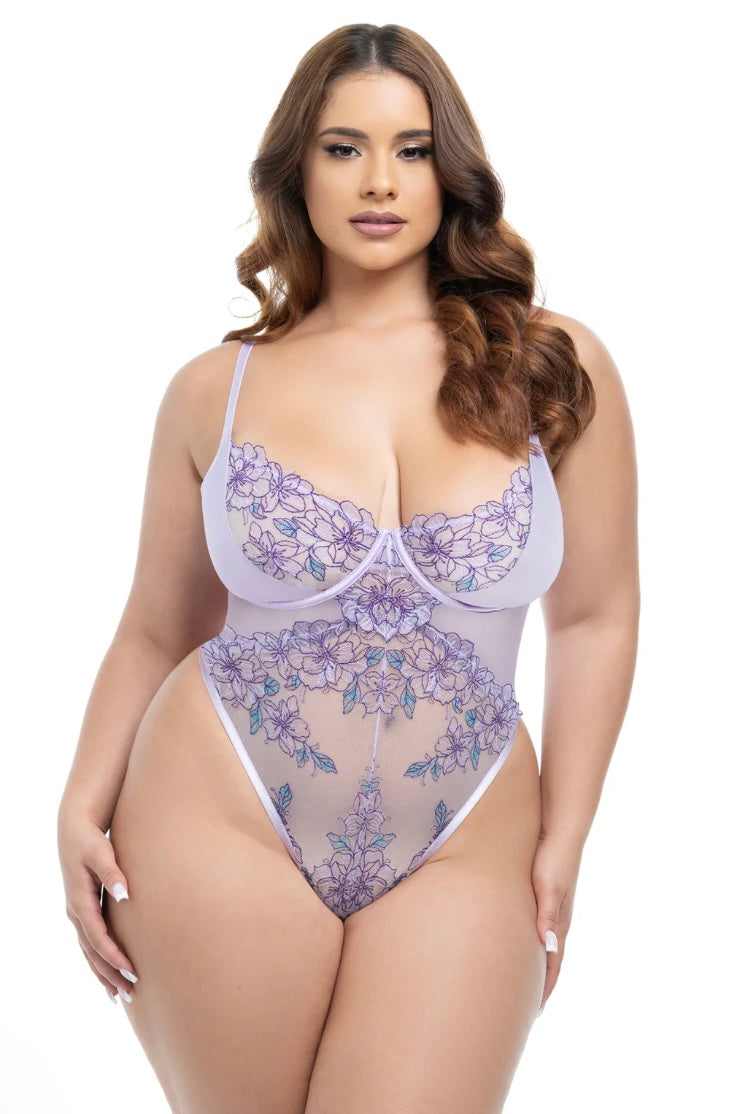 Plus size Lavender teddy