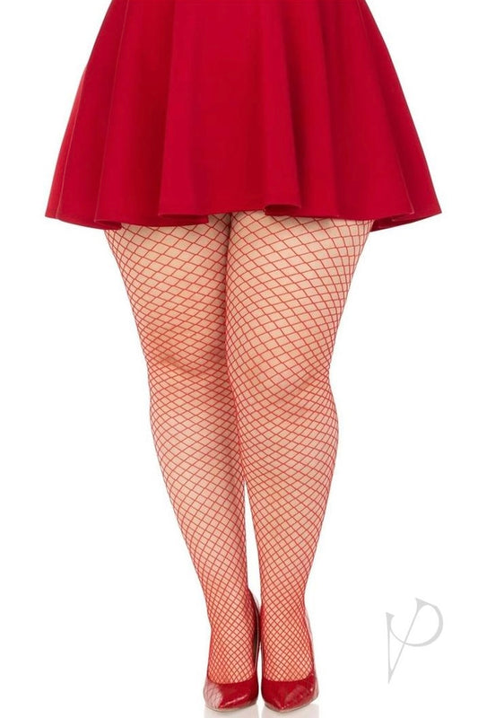 Spandex Industrial Net Tights red