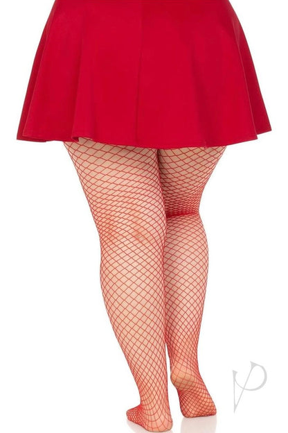 Spandex Industrial Net Tights red