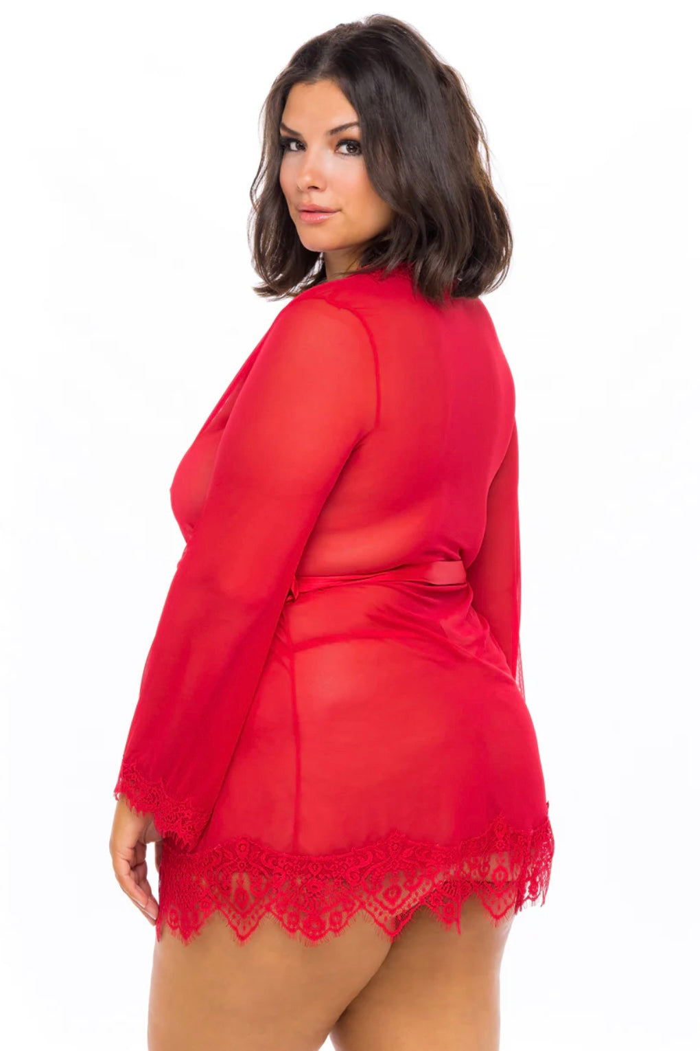 Plus size Provence robe red