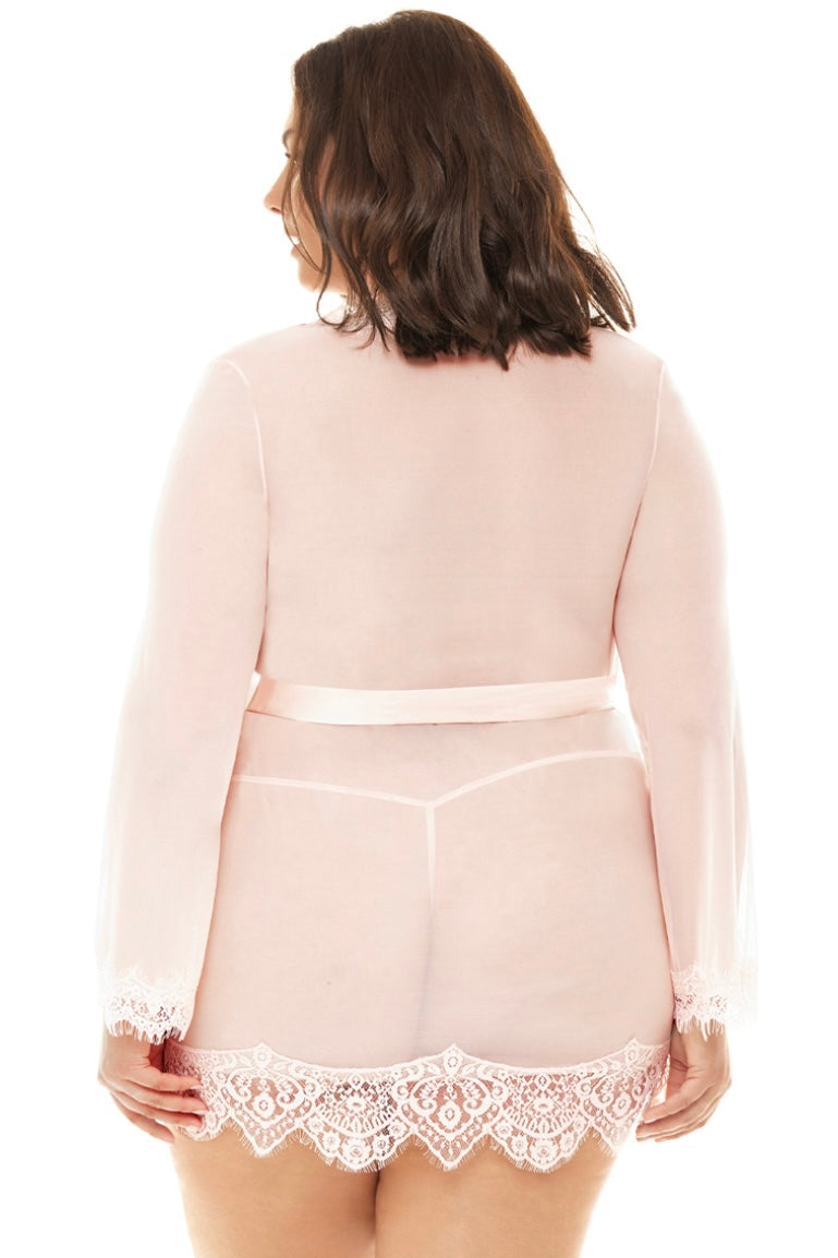 Plus size Provence robe peach