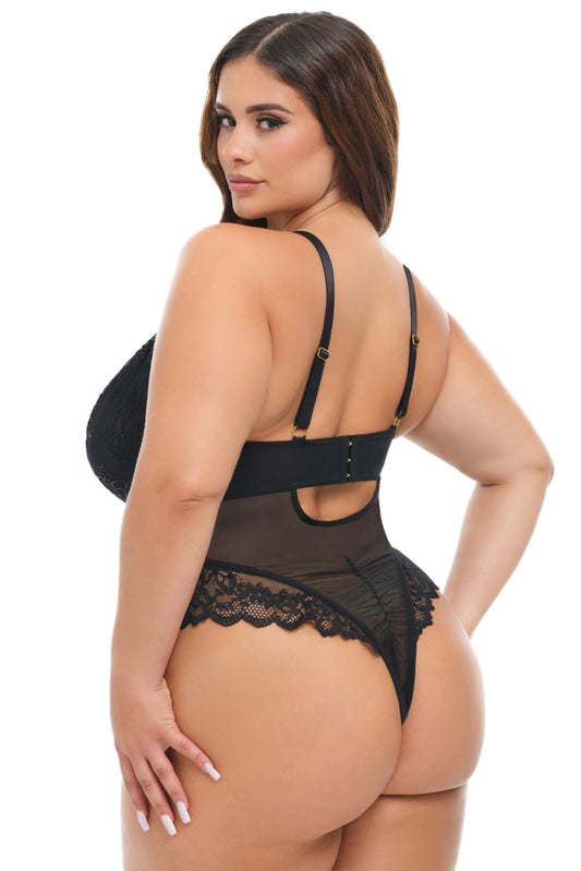 Plus size Valentine teddy black