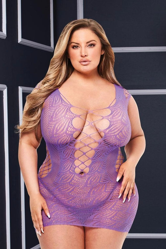 Plus size corset mini dress