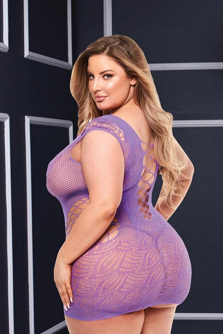 Plus size corset mini dress