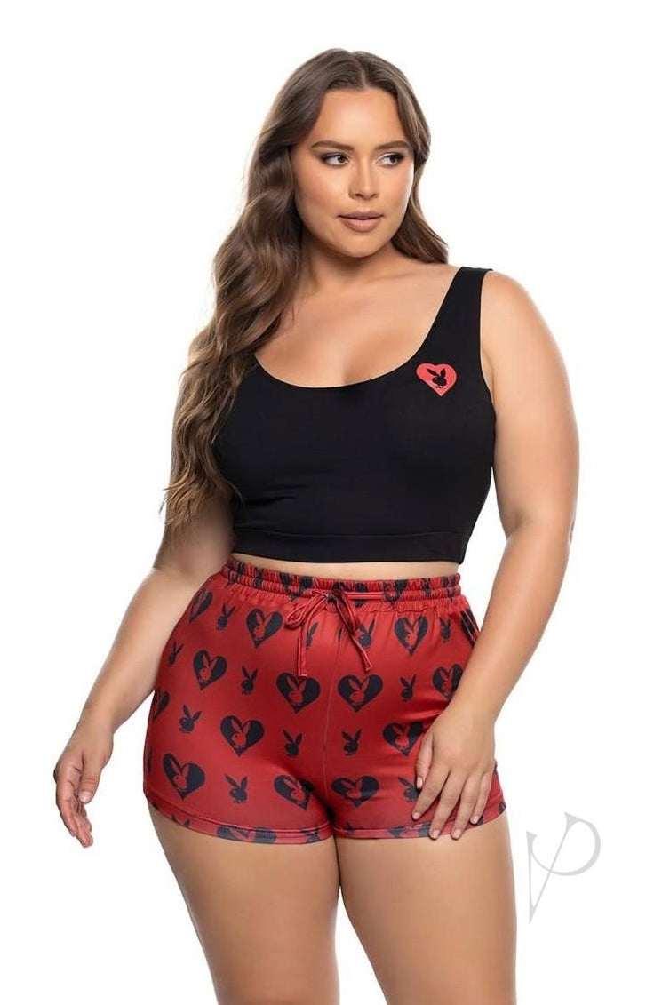 Plus size Playboy Sweetheart Bunny Lounge Short Set