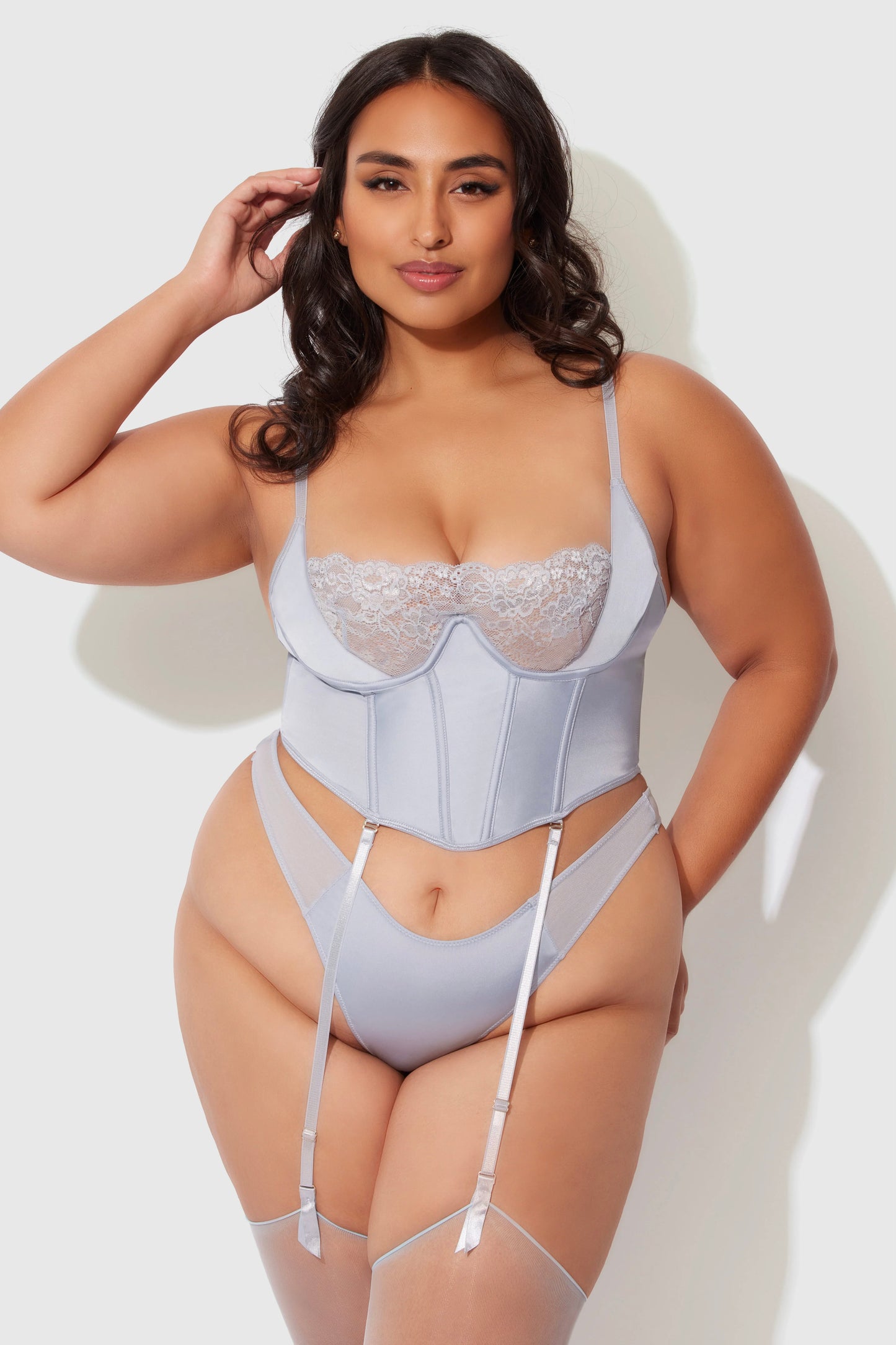 Plus size Sienna bustier and cheeky set