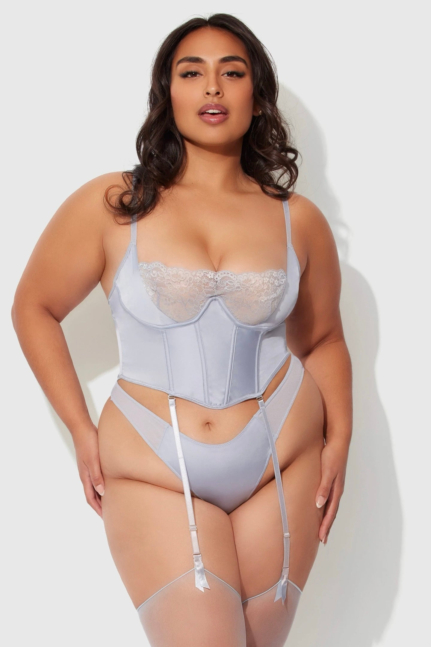 Plus size Sienna bustier and cheeky set