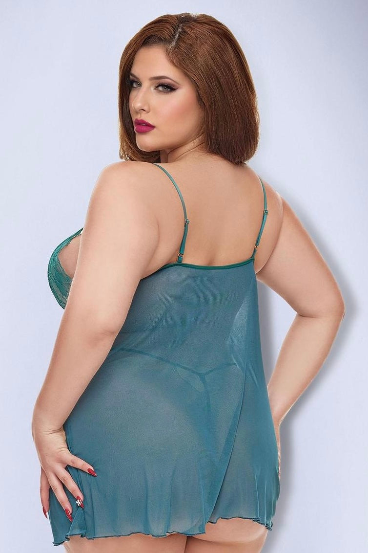 Plus size Angel’s kiss babydoll and panty set