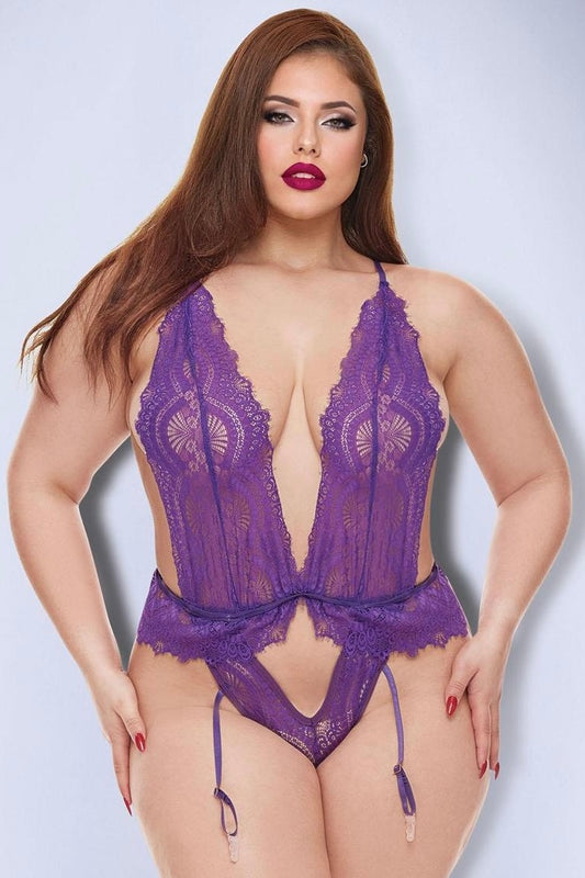 Plus size Raven ruffle bodysuit