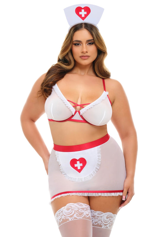 Plus size naughty nurse costume