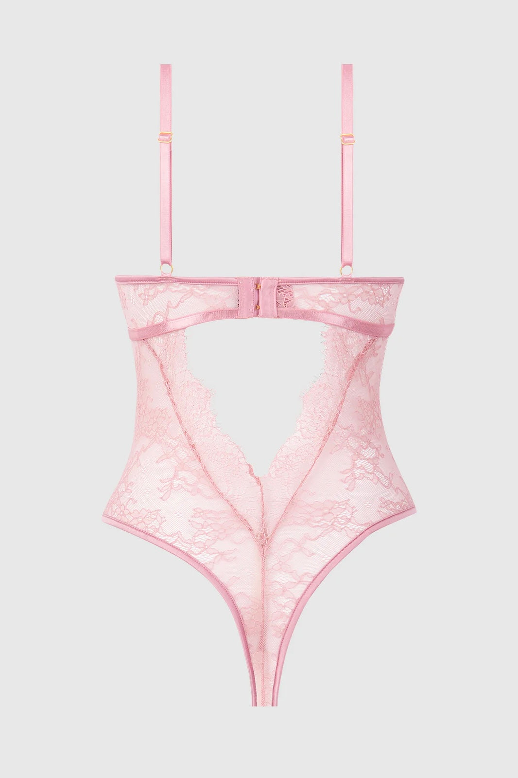 Plus size Blair satin and lace underwire teddy