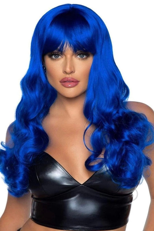 Misfit Long Wavy Bang Wig blue